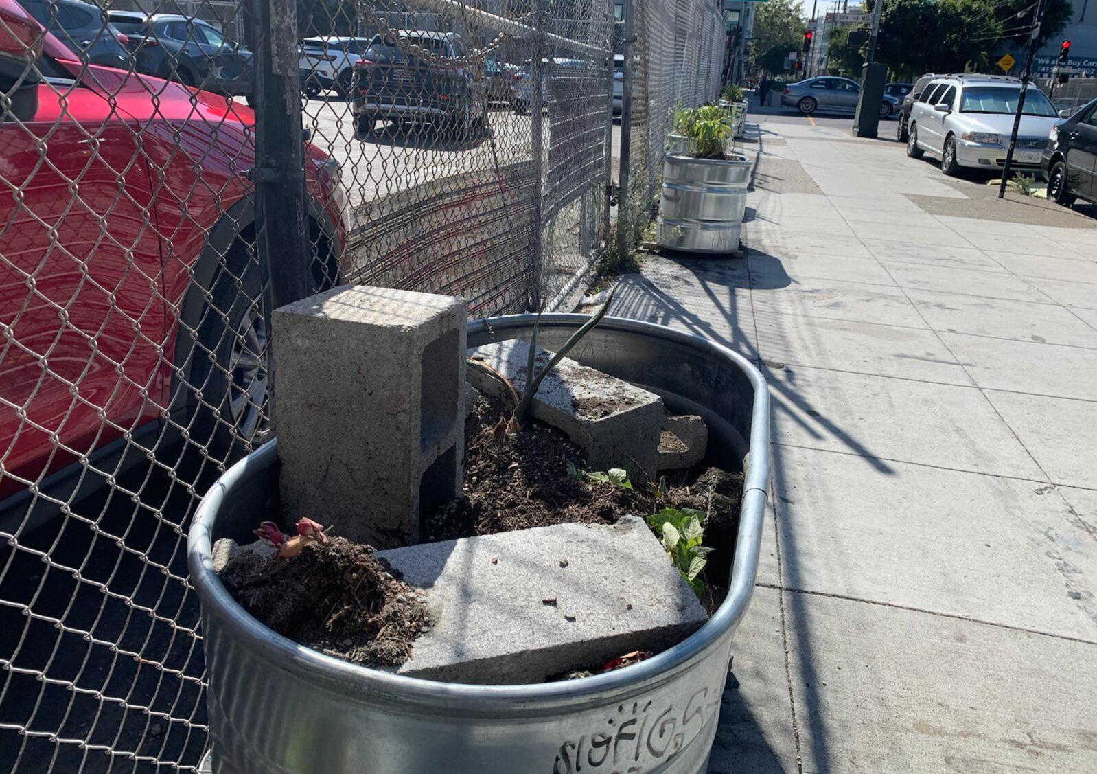 Many planters end up becoming industrial trash cans.